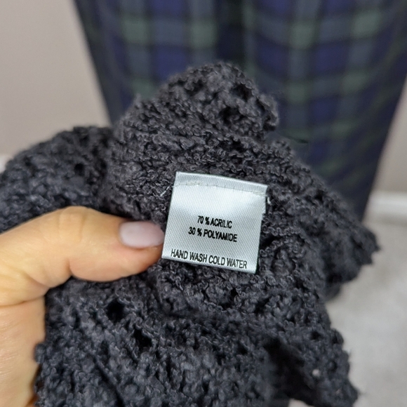 Lani Lau Hawaii Popcorn Knit Tie Front Cardigan One Size Boho Beach Sweater - Picture 10 of 10